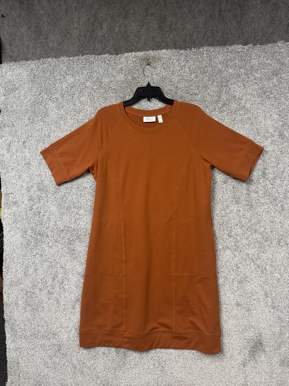 D&co. ACTIVE T-Shirt Dress M Brown Minimalist Athleisure Comfy Lounge Casual